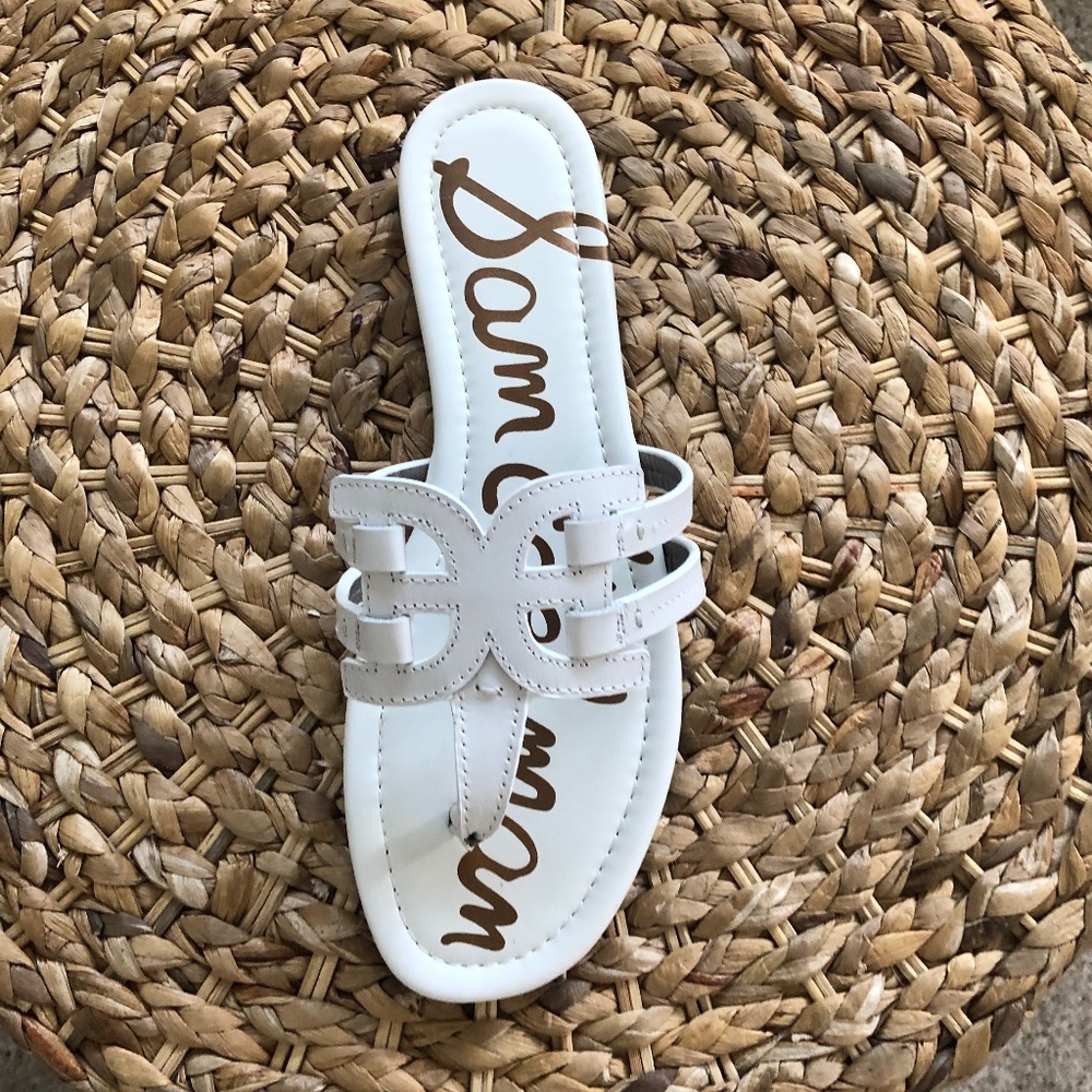 Sam Edelman White “Bay” Slide 8.5